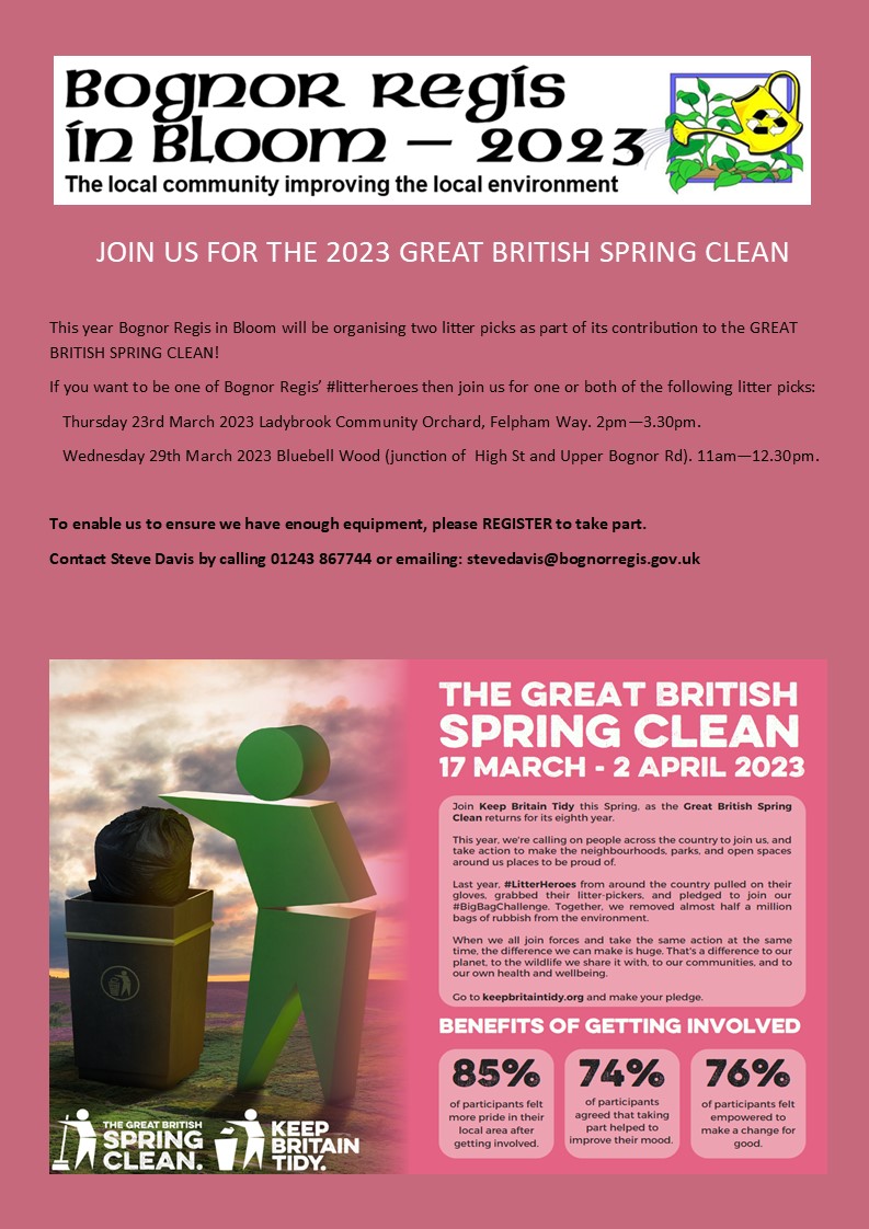 The Great British Spring Clean 2023 Bognor Regis Town Council